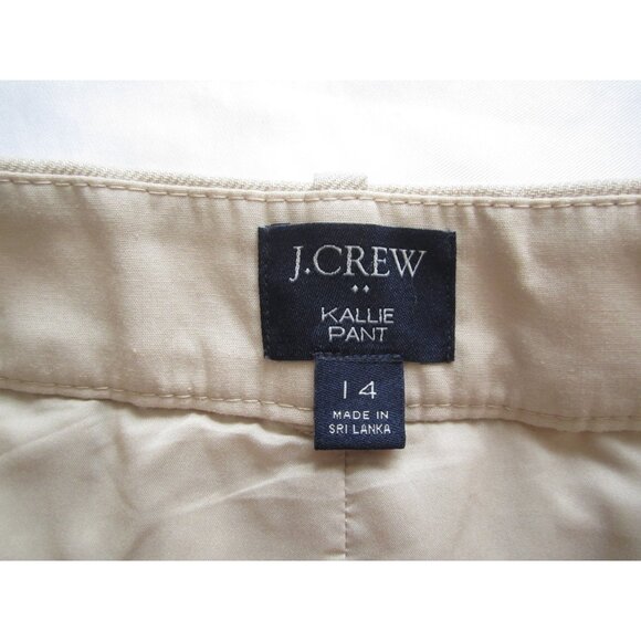 Women J Crew Linen Blend Kallie Pants Sz 14 (WP309) - Picture 7 of 9